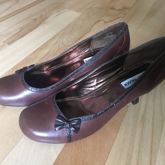 Steve Madden Vanessa heels brown with cute bow in front size 8.5 - Picture 3 of 5